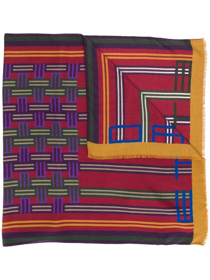 Etro Logo Embroidered Scarf