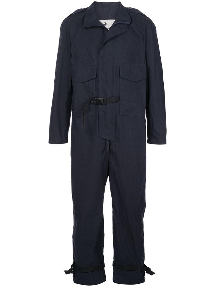 Snow Peak Buckle Detail Jumpsuit - Blue