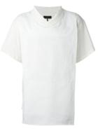 D-gnak Overlayered T-shirt, Men's, Size: 52, White, Polyester/nylon