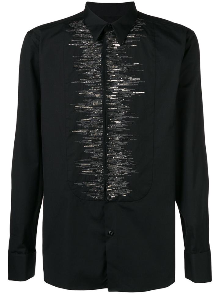 Givenchy Beaded Collared Shirt - Black