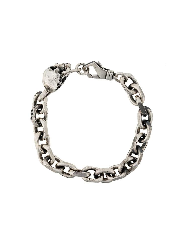 Emanuele Bicocchi Chain Skull Bracelet - Grey