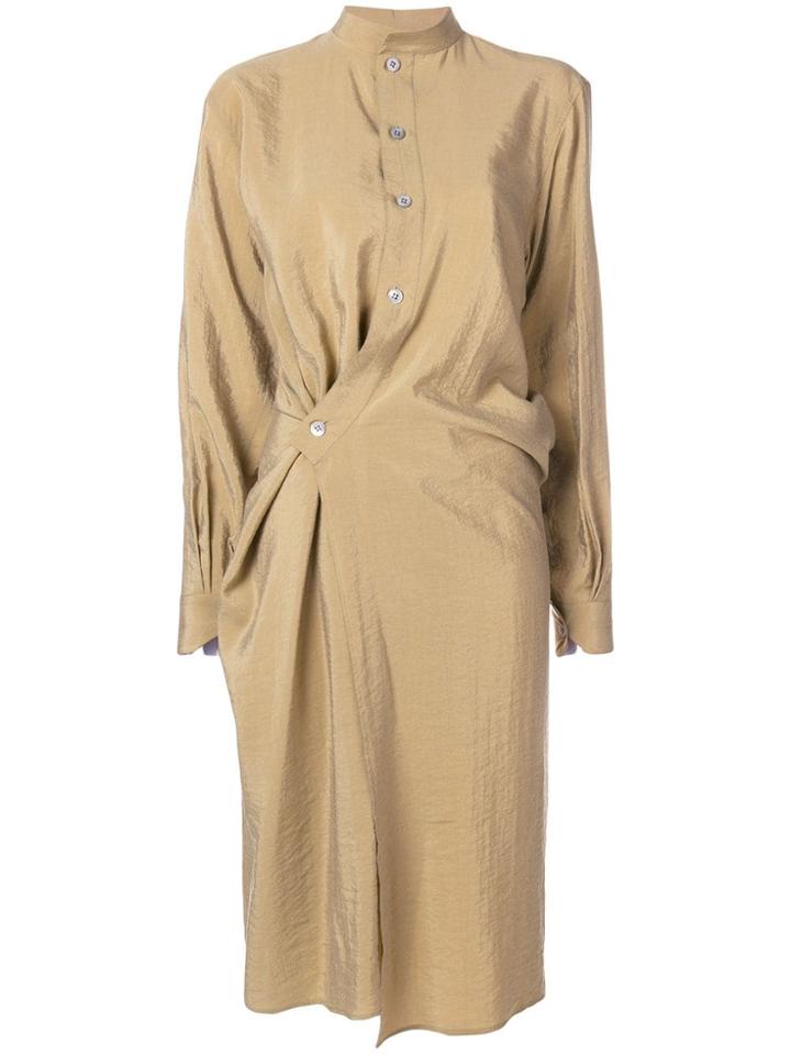 Lemaire Twisted Hem Shirt Dress - Nude & Neutrals