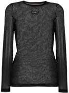 Dolce & Gabbana Sheer Logo Top - Black