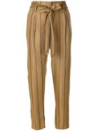 Forte Forte Pinstriped Trousers - Neutrals