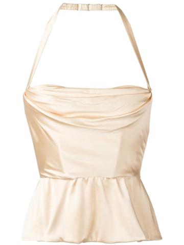 Dolci Follie 'heiress' Longline Top, Women's, Size: Medium, Nude/neutrals, Silk/spandex/elastane