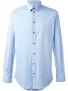 Dolce & Gabbana Classic Shirt, Men's, Size: 44, Blue, Cotton/spandex/elastane