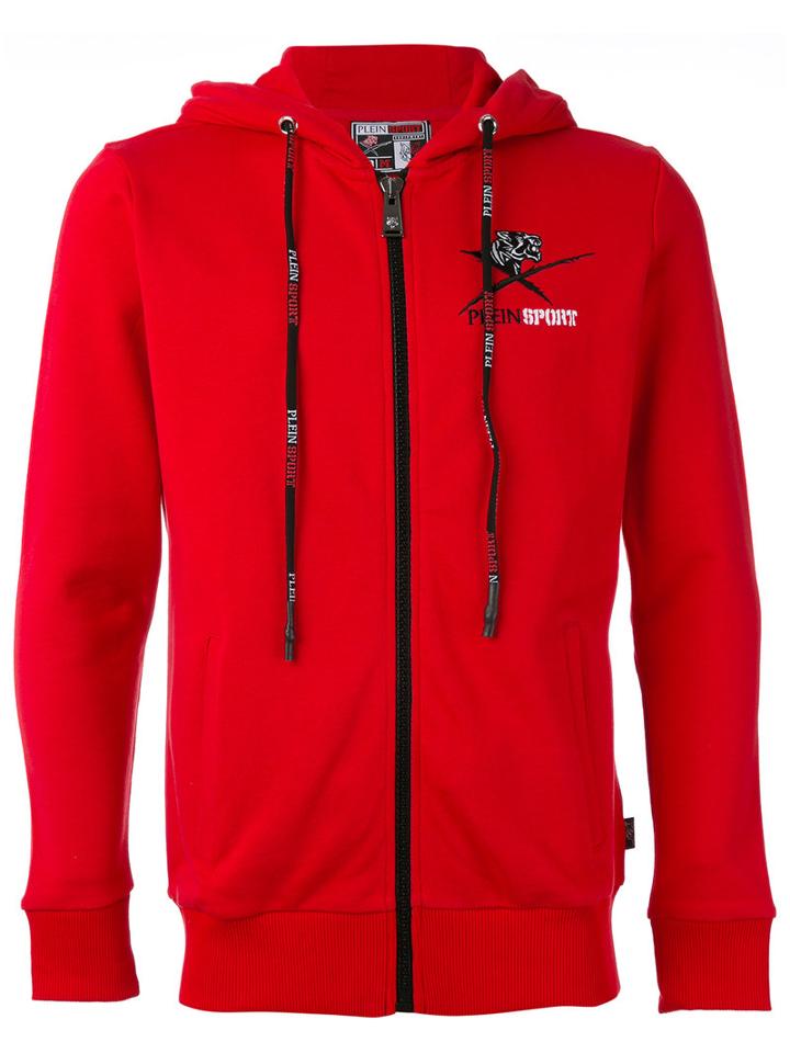 Plein Sport - Sander Hoodie Sweat Jacket - Men - Cotton - Xl, Red