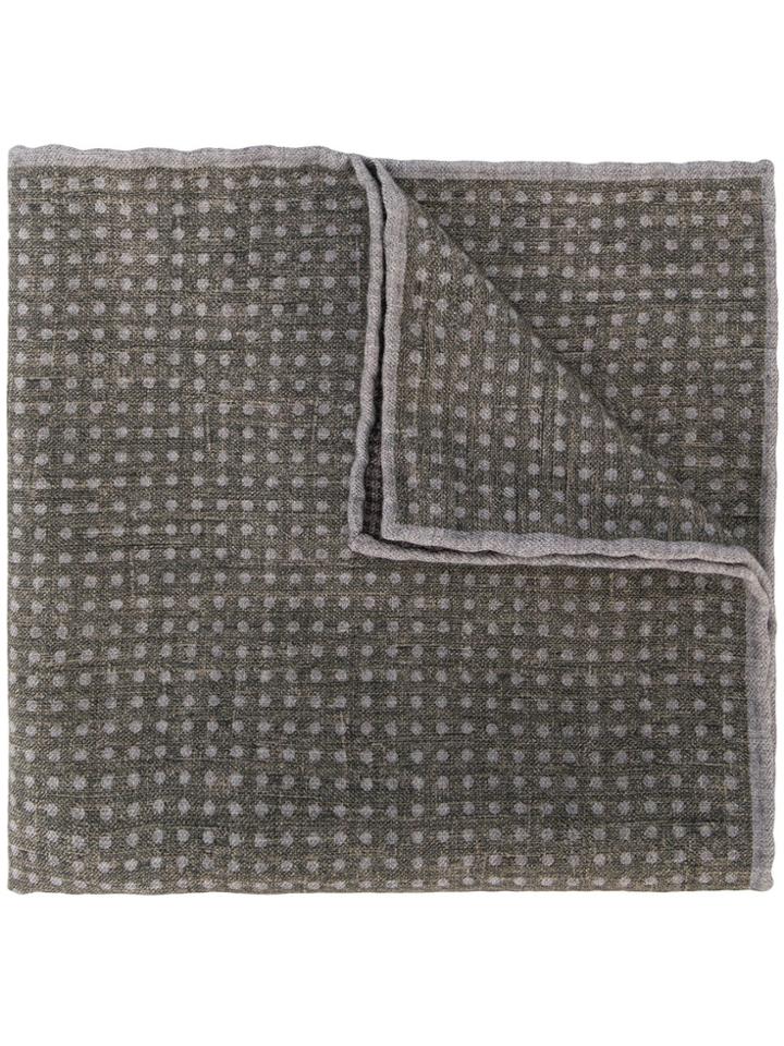 Eleventy Micro Print Scarf - Grey