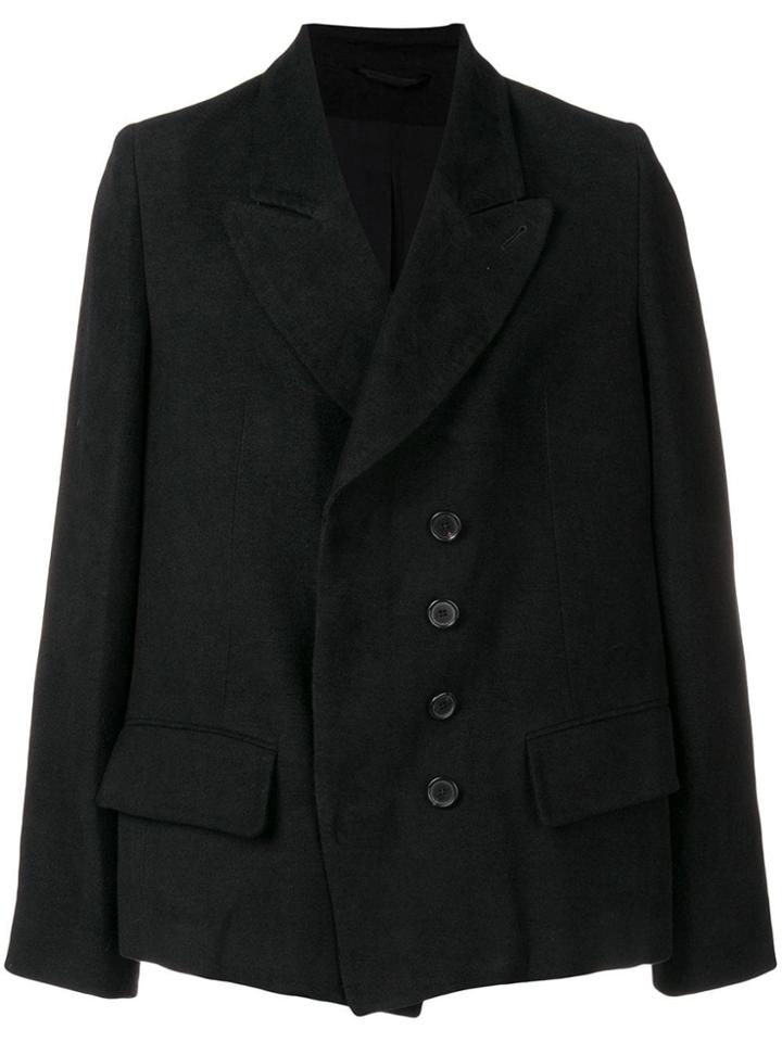 Ann Demeulemeester Off-centre Buttoned Blazer - Black