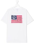 Ralph Lauren Kids - American Flag Logo Print T-shirt - Kids - Cotton - 14 Yrs, White