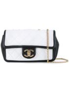 Chanel Vintage Quilted Colour Block Cc Shoulder Bag, Women's, White