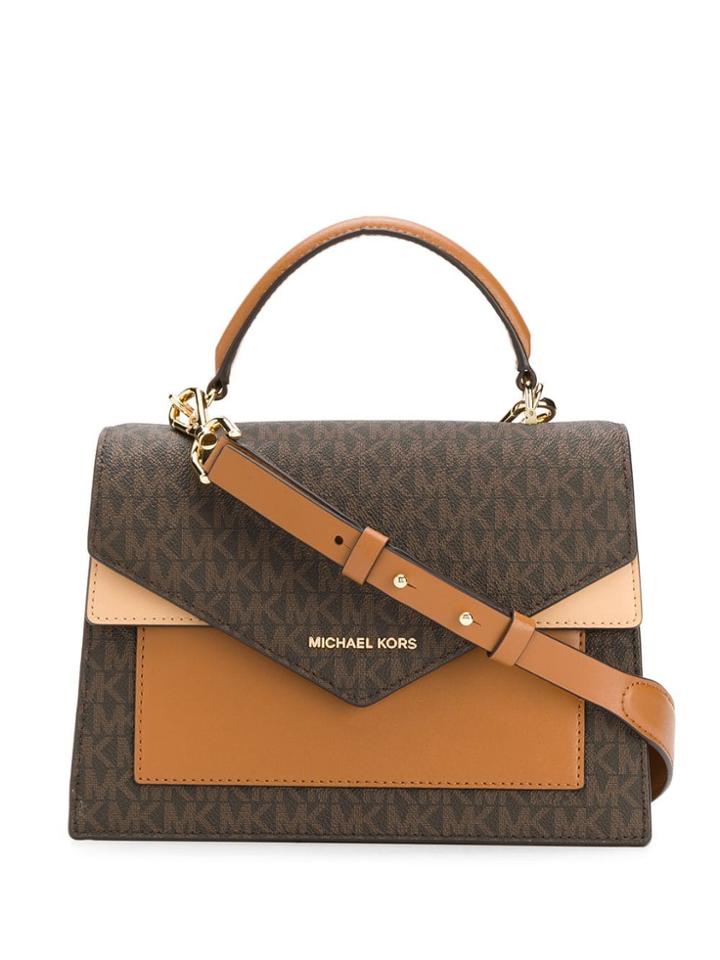 Michael Michael Kors Ludlow Medium Logo Satchel - Brown
