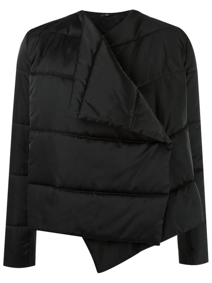 Uma Raquel Davidowicz Wrap Around Padded Jacket, Women's, Size: 38, Black, Polyester/acetate