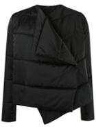 Uma Raquel Davidowicz Wrap Around Padded Jacket, Women's, Size: 38, Black, Polyester/acetate