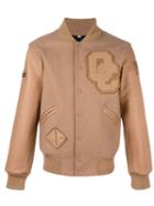 Opening Ceremony Tonal Bomber Jacket, Men's, Size: Large, Brown, Leather/nylon/polyester/wool