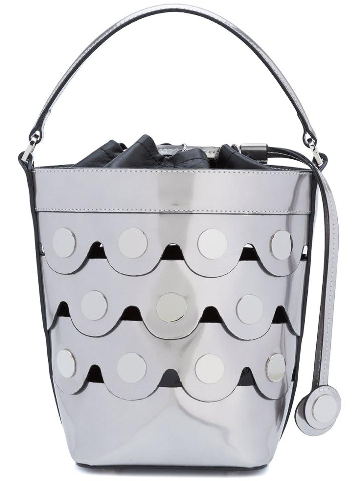 Pierre Hardy Studded Bucket Tote - Metallic