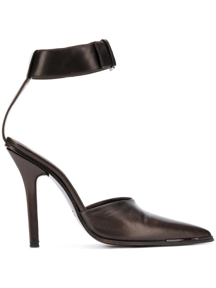 Gucci Pre-owned 1990's Ankle Strap Pumps - Brown