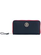 Tommy Hilfiger Logo Zip Around Wallet - Blue