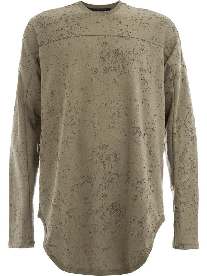 Julius Distressed Long-sleeve Top - Green