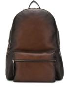 Orciani Zipped Pocket Backpack - Brown