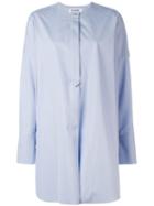 Jil Sander - Collarless Shirt - Women - Cotton - 44, Blue, Cotton