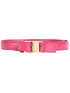 Salvatore Ferragamo 'vara' Belt, Women's, Size: 90, Pink/purple, Calf Leather