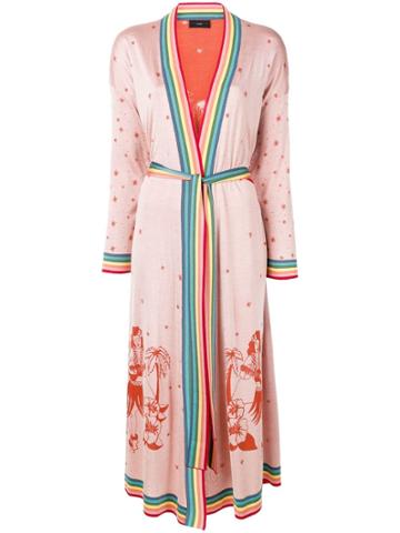 Alanui Hawaiian Map Kimono Cardi-coat - Pink