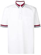 Valentino Striped Trim Polo Shirt - White