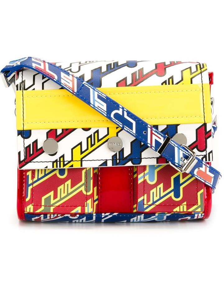 Kenzo 'biker' Diagonal Stripe Crossbody Bag