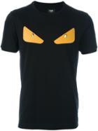 Fendi Bag Bugs T-shirt, Men's, Size: 50, Black, Cotton/lamb Skin