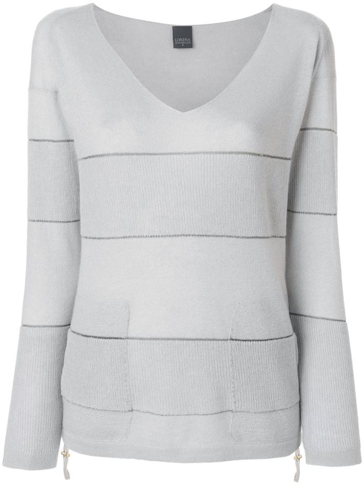 Lorena Antoniazzi Striped Sweater - Grey