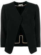 Chloé Open Front Blazer, Women's, Size: 36, Black, Silk/acetate/viscose