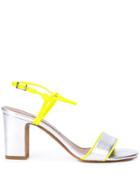 Tabitha Simmons Bungee Block-heel Sandals - Silver