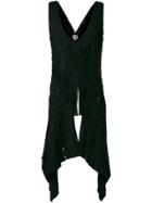 Jean Paul Gaultier Vintage Distressed Draped Top - Black