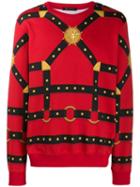 Versace Harness Print Sweatshirt - Red