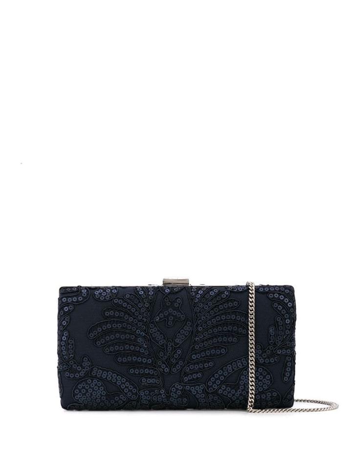 Tadashi Shoji Corded Lace Clutch - Blue