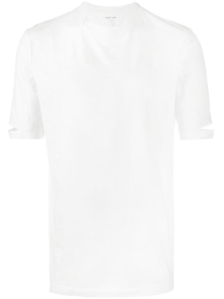 Helmut Lang Cotton Slash Sleeve T-shirt - White