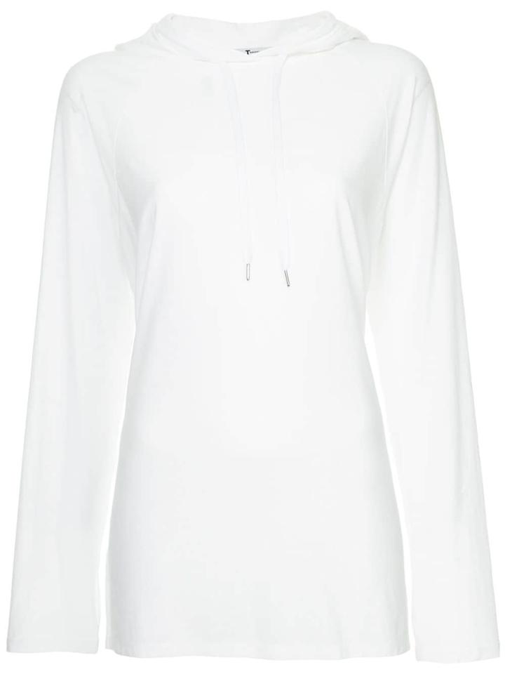 T By Alexander Wang Plain Hoodie - White