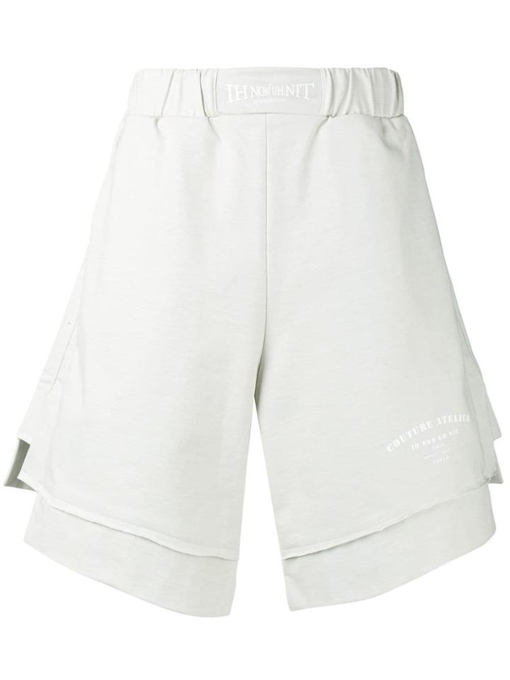 Ih Nom Uh Nit Layered Track Shorts - Neutrals