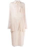 Loewe Striped Shirt Dress - Neutrals