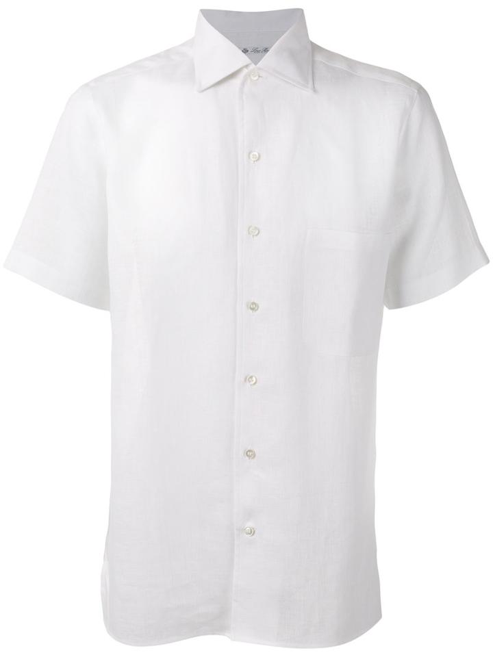 Loro Piana Short Sleeve Shirt, Men's, Size: Xxl, White, Linen/flax