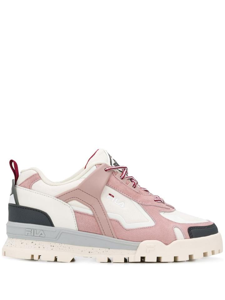 Fila Trailstep Contrasting Panel Sneakers - Pink