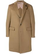 Lardini Single-breasted Fitted Coat - Brown