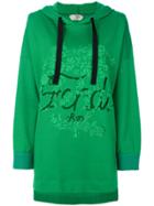 Fendi Oversized Logo Hoodie - Green