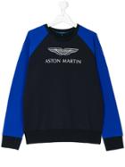 Aston Martin Kids Teen Logo Print Sweatshirt - Blue