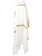Uma Wang Asymmetric Long Dress, Women's, Size: Medium, White, Acetate/viscose