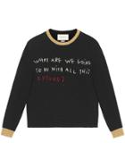 Gucci Coco Capitán Embroidered Sweater - Black