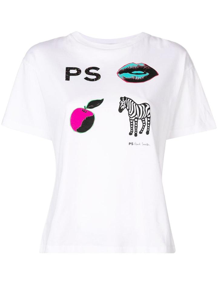 Ps By Paul Smith Printed Zebra T-shirt - White