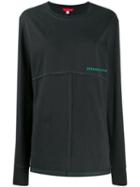 Eckhaus Latta Contrast Stitching Sweatshirt - Black