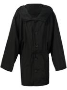 Ann Demeulemeester Hooded Trench Coat - Black
